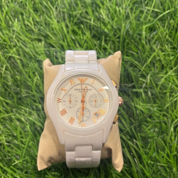 Emp🔥rio Arm🔥ni white ceramic Belt Watch