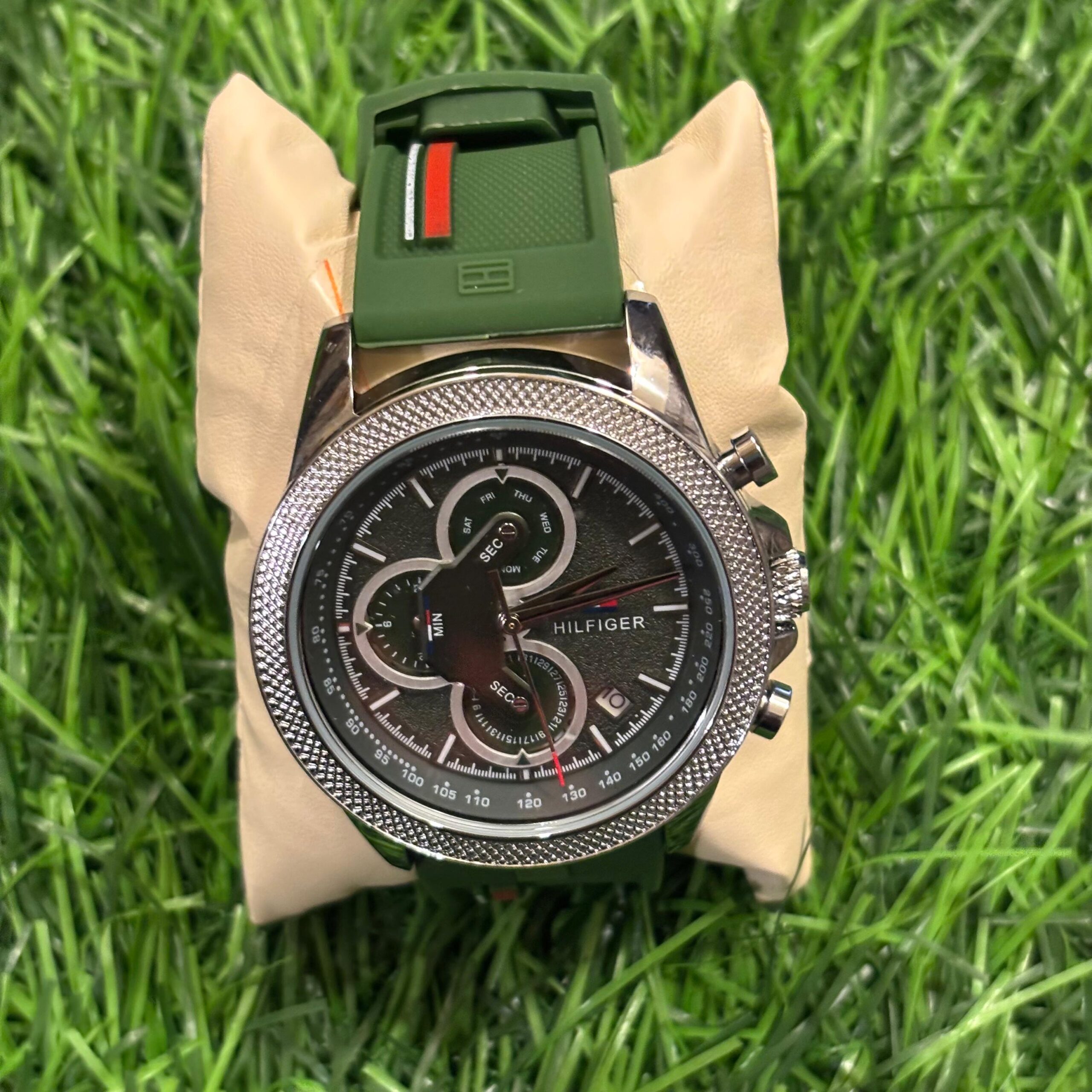 WhatsApp Image 2025-09-12 at 1.16.48 PM T🔥MMY HILF🔥GER automatic green Chronograph watch - Image 1