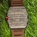 Rich🔥rd Mi🔥lie Patterned Grey & Brown Silicon Strap Belt Watch - Image 3