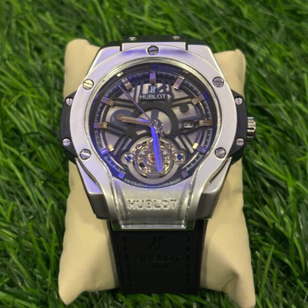 H🔥bl🔥t Silver & Black Watch