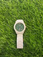 Emp🔥rio Arm🔥ni white ceramic Belt & Green Dial Watch - Image 2