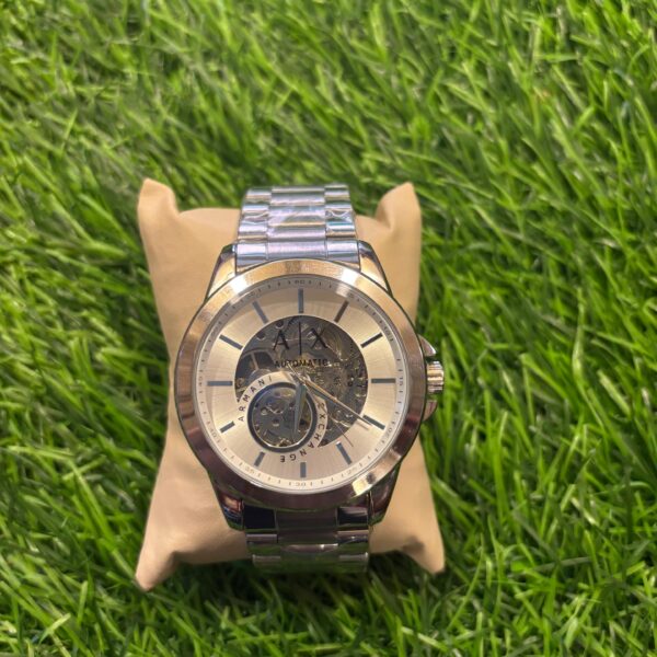 Arm🔥ni Exch🔥nge Automatic silver chain watch 