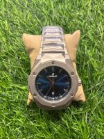 H🔥bl🔥t Automatic Silver & Blue Watch