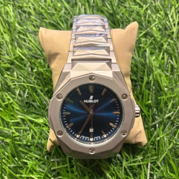 H🔥bl🔥t Automatic Silver & Blue Watch