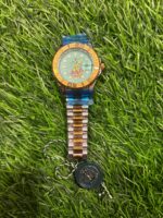 R🔥lex Dual Tone (Gold, Silver & Teal) Watch - Image 3