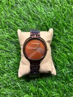 C🔥lvin Kl🔥in Rose Gold & Brown watch for Women's