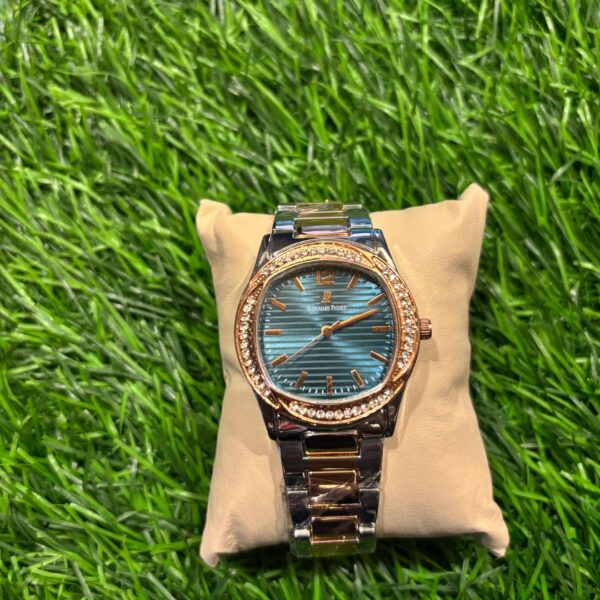 A🔥dem🔥rs Pig🔥et Dual Tone (Rose Gold & Silver) Teal Dial Women's watch