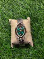 Sw🔥r🔥vski Rose Gold & Green watch for women's