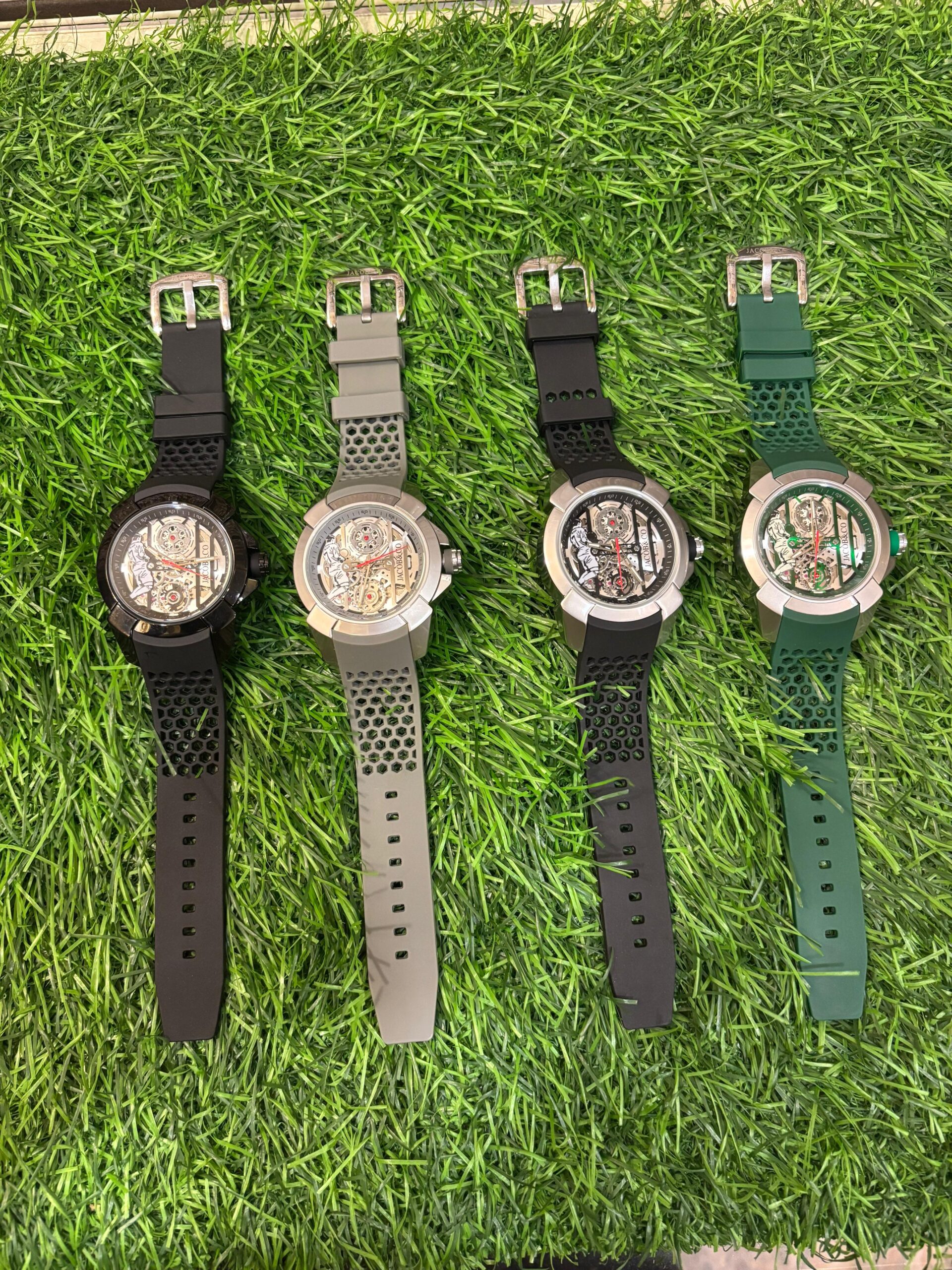 WhatsApp Image 2025-09-24 at 11.33.18 PM (1) J🔥cob & Co. watch silicon belt (Black, Grey, Black and Green Colours Available) - Image 1