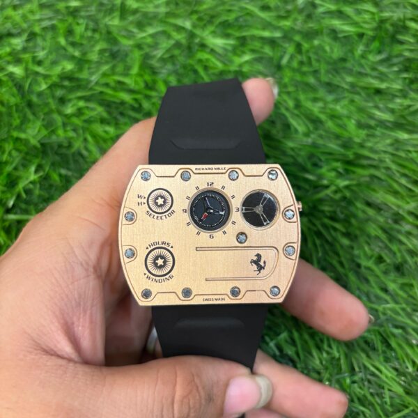 Rich🔥rd Mi🔥lie Ferrari edition watch Golden