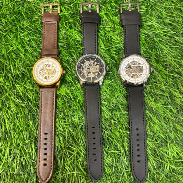 T🔥mmy Hil🔥iger Leather belt watch (Gold & Brown/Black/Silver & Black 3 Colour Available)
