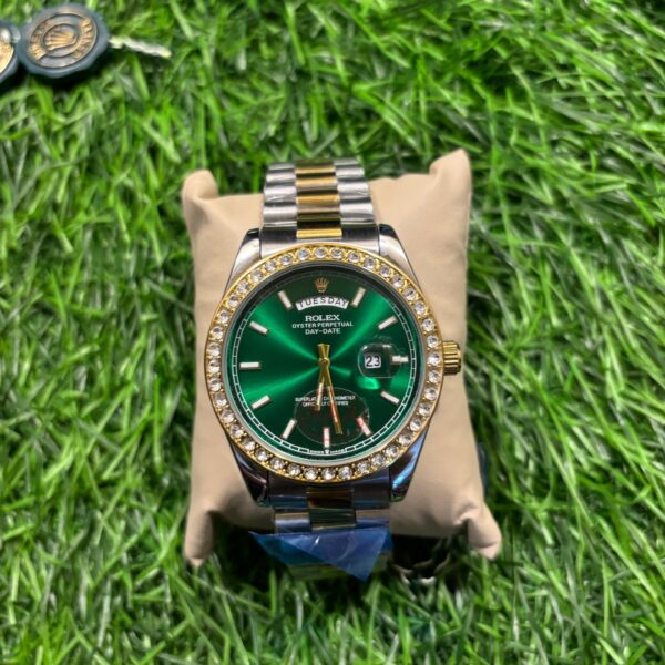 R🔥lex Day-Date Dual Tone Chain watch