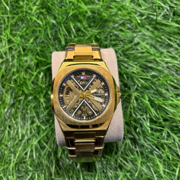 T🔥mmy Hil🔥iger Automatic golden watch