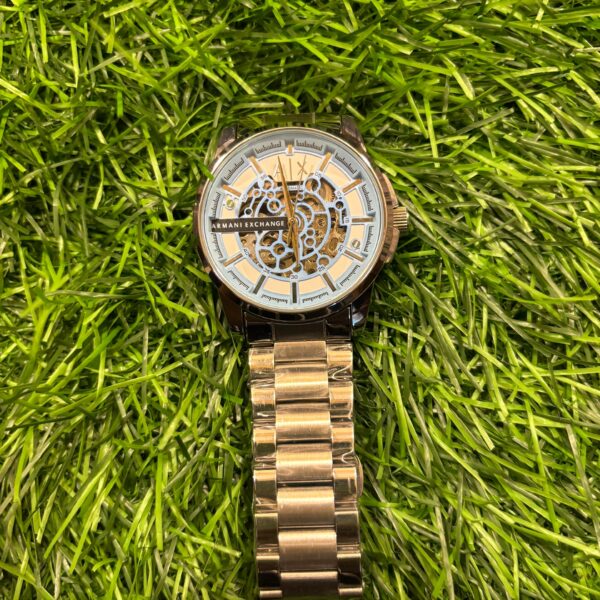 Arm🔥ni Exch🔥nge Automatic Silver Chain watch