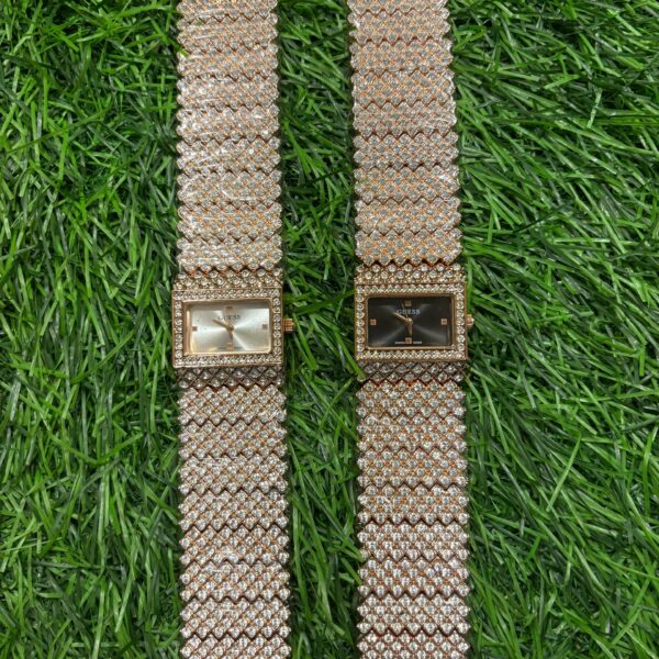 G🔥ess Women's (Champagne Dial with Rose Gold Strap/ Black Dial with Rose Gold Strap) watch For Women's