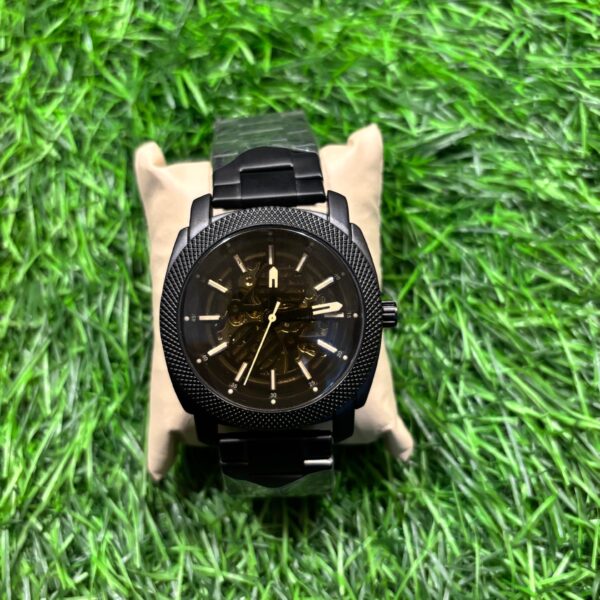 F🔥ssil Automatic Black Stainless Steel strap watch