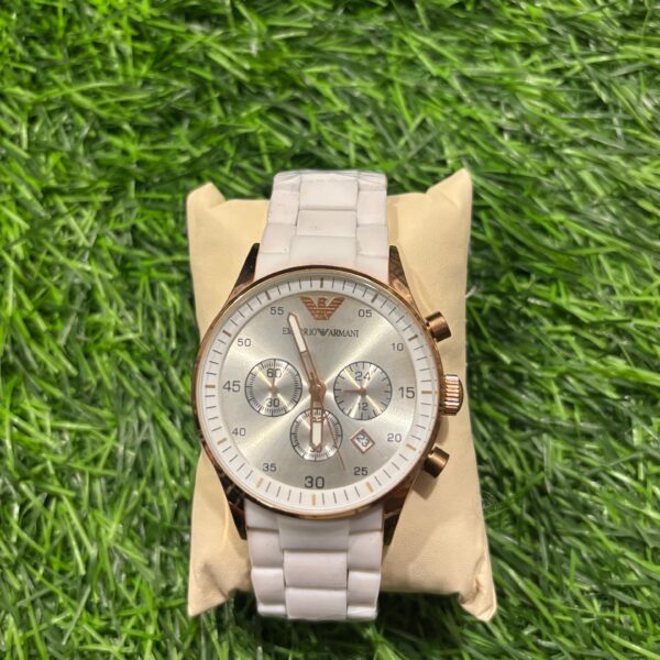 Emp🔥rio Arm🔥ni white silicon belt Belt Unisex Watch