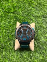 C🔥si🔥 Edifice Teal Silicone Strap sports watch