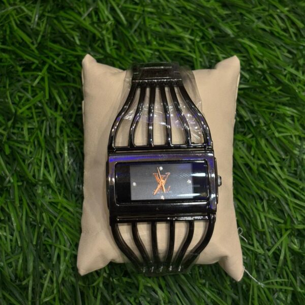 L🔥uis Vuitt🔥n caged bracelet Full Black watch for Women's