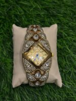 C🔥rtier golden Gold stone watch for women