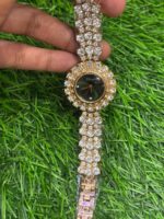 D🔥or luxurious stone Green Dial watch for women