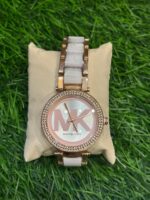M🔥ch🔥el K🔥rs Rose Gold & White watch for women's