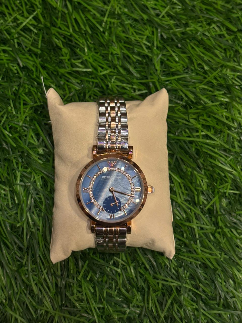 WhatsApp Image 2025-10-04 at 2.59.50 PM Emp🔥rio Arm🔥ni chronograph dual tone chain Watch - Image 1