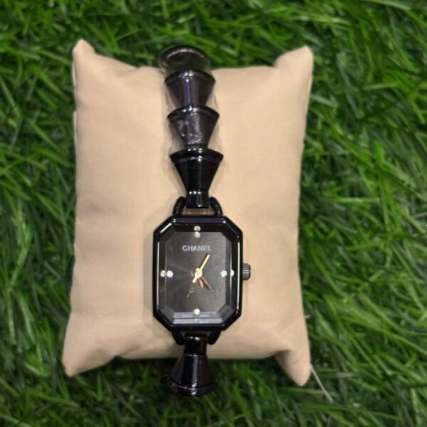 Ch🔥nel Full Black Chain Women's watch