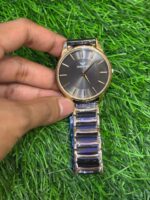 Emp🔥rio Arm🔥ni Ceramic black dial Chain Watch For Women's - Image 2