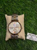 Emp🔥rio Arm🔥ni Dual tone chain pitch dial Watch For Women's