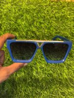 L🔥uis V🔥itton blue fibre sunglasses for Men