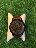 F🔥ssil brown belt automatic watch for men