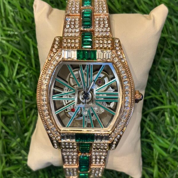 C🔥rtier Iced-Out stone watch for men