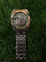 A🔥dem🔥rs Pig🔥et Royal Oak dual tone chain watch for men - Image 2