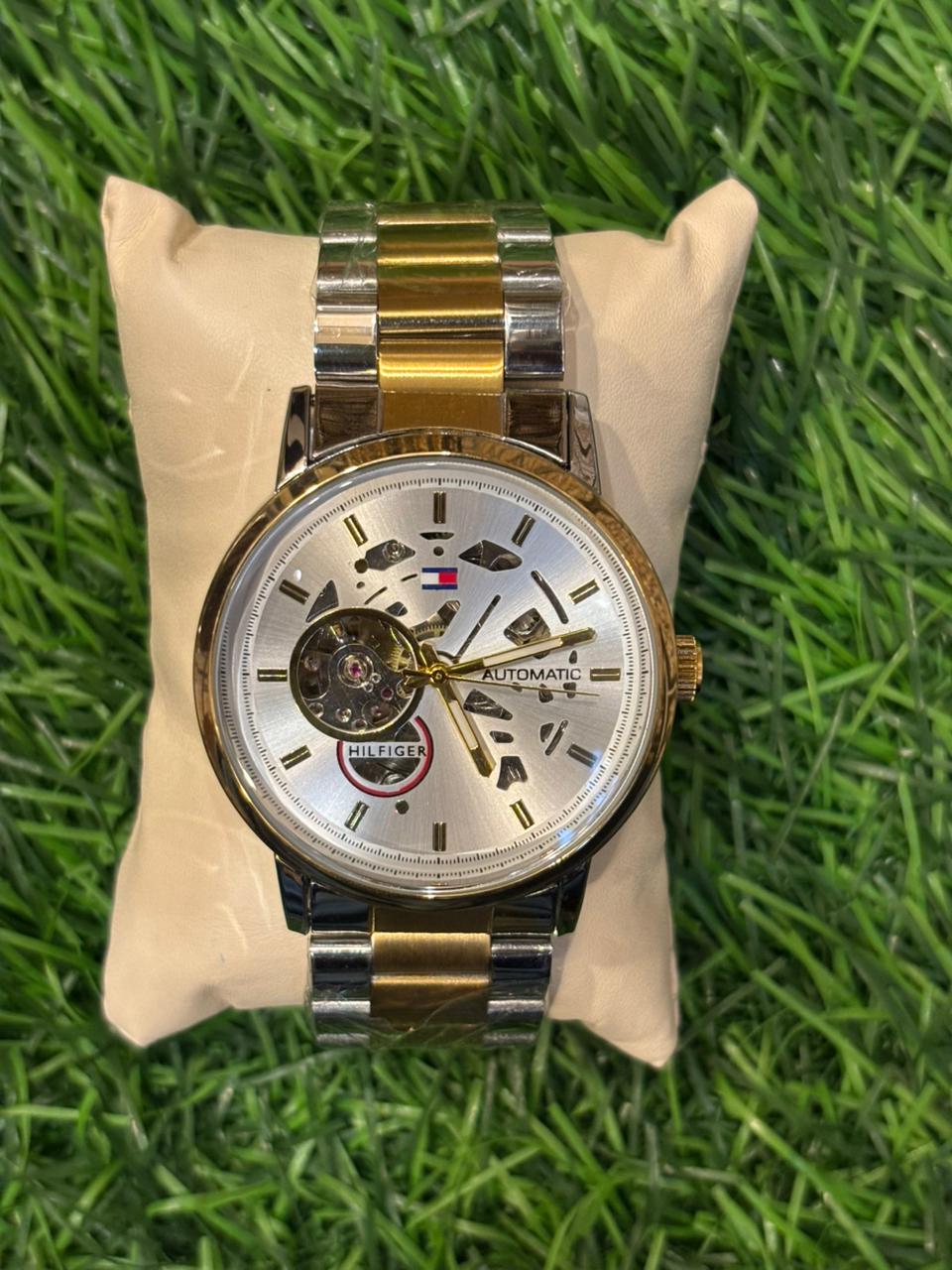 WhatsApp Image 2025-10-10 at 9.34.49 AM T🔥mmy Hil🔥iger Automatic chain watch for men - Image 1