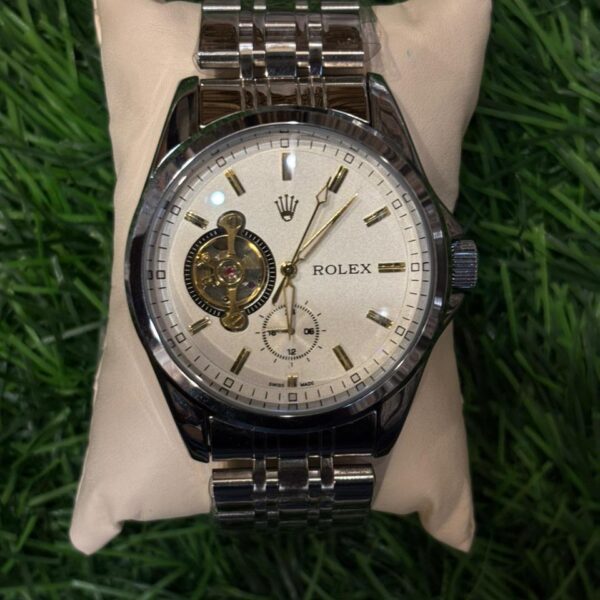 R🔥lex automatic dual tone chain watch for men