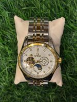 Om🔥ga  Automatic dual tone chain watch for men