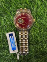 S🔥ik🔥 automatic dual tone chain watch brown dial for men - Image 2