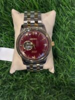 S🔥ik🔥 automatic dual tone chain watch brown dial for men