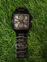 R🔥do square black chain watch for men - Image 5