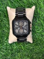 R🔥do square black chain watch for men