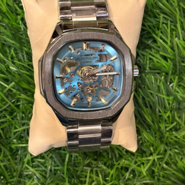 P🔥tek Ph🔥lippe "Tiffany" dial silver chain watch for men