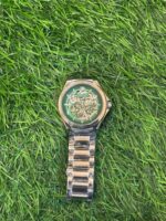 T🔥mmy Hil🔥iger green skeleton dial automatic movement silver chain watch - Image 2