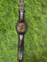 F🔥ssil skeleton Tier automatic black leather belt watch for men - Image 3