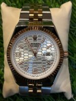 R🔥lex Date model dual tone chain watch for men