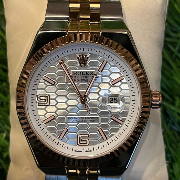 R🔥lex Date model dual tone chain watch for men