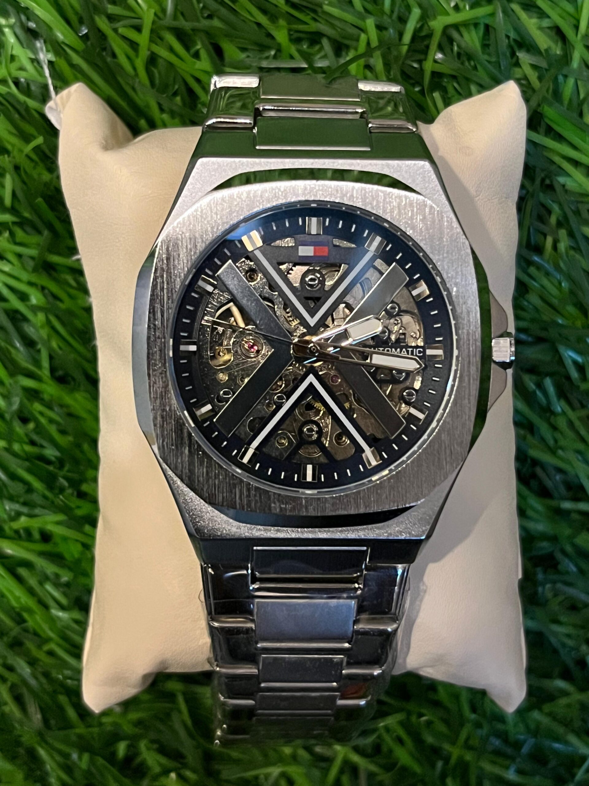 WhatsApp Image 2025-10-25 at 6.45.06 PM T🔥mmy Hil🔥iger Automatic silver chain watch for men - Image 1