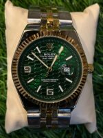 R🔥lex date dual tone chain watch for men