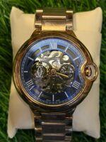 C🔥rtier Automatic Copper chain watch blue skeleton dial for men