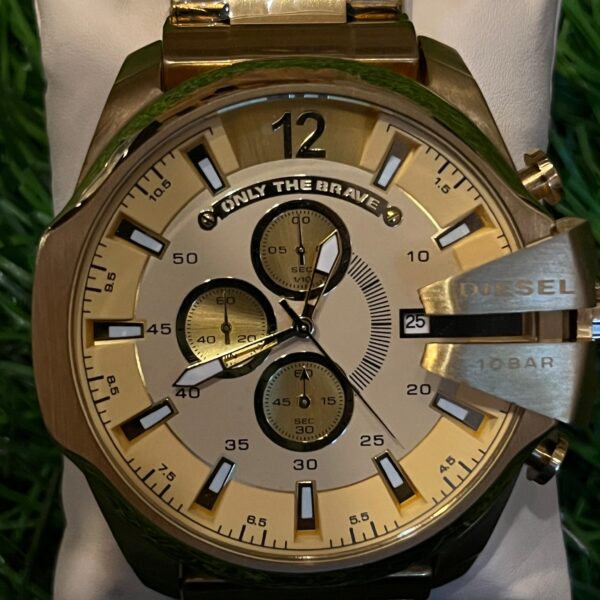 D🔥esel 10 bar golden chain watch for men